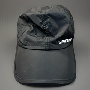 SUKEEN Black Lightweight Running Hat Nylon Performance Cap Adjustable -919